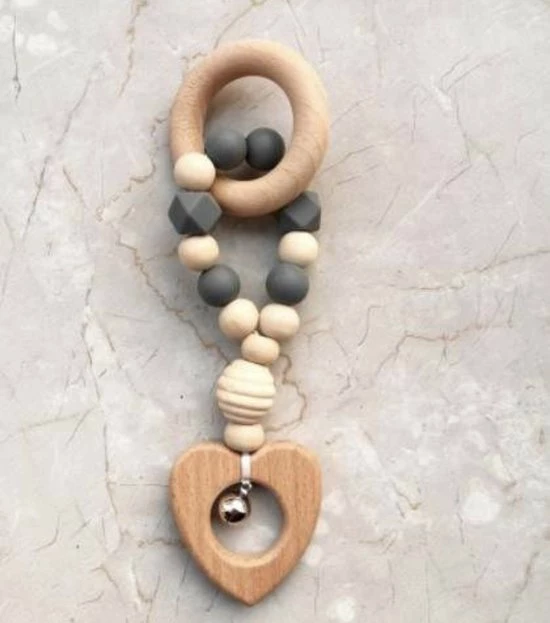 Simann Products Baby Speelgoed - Baby Bijtring - Houten Bijtring - Baby Speelgoed 0 Jaar - Baby Rammelaar - Kraamcadeau - Baby Shower - Kleur Grijs - NIEUW !!! 3 Simann Products Baby Speelgoed - Baby Bijtring - Houten Bijtring - Baby Speelgoed 0 Jaar - Baby Rammelaar - Kraamcadeau - Baby Shower - Kleur Grijs - NIEUW !!!