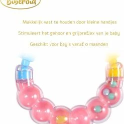 Biberoia® Knijpfles Met Lepel - Bijtring - Rammelaar - Kinderbestek - Baby - Speelgoed - Roze -grijp-bijtspeelgoed Verkoopwinkel 550x628 2