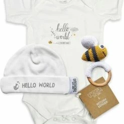 NOOX City Kids Houten Bijtring Met Gehaakte Bij - 100% Fair -grijp-bijtspeelgoed Verkoopwinkel 550x642