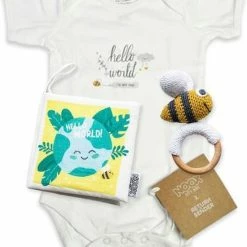 NOOX City Kids Houten Bijtring Met Gehaakte Bij - 100% Fair -grijp-bijtspeelgoed Verkoopwinkel 550x657