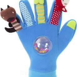 Eurekakids Speelhandschoen Blauw - Handschoen Om Met Baby Te Spelen - Met Rammelaar