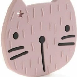 Siliconen Bijtring Pippa De Kat - The Cotton Cloud - Dusty Roze - Sinterklaas - Schoencadeau