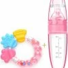 Biberoia® Knijpfles Met Lepel - Bijtring - Rammelaar - Kinderbestek - Baby - Speelgoed - Roze -grijp-bijtspeelgoed Verkoopwinkel 550x680