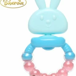 Biberoia® Bijtring Met Rammelaar - Bijtring - Baby – Speelgoed – Babycadeau - Kraamcadeau - Babyshower - Blauw -grijp-bijtspeelgoed Verkoopwinkel 550x682 1