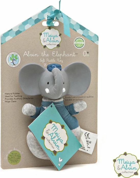 Meiya & Alvin - Alvin Rattle Olifant Rammelaar 4 Meiya & Alvin - Alvin Rattle Olifant Rammelaar - Afbeelding 2