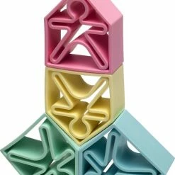 Dëna Bijtring - 6 Kind + 6 Huis - Pastel -grijp-bijtspeelgoed Verkoopwinkel 550x699