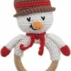 Per Il Bambino - Rammelaar Sneeuwpop - Baby - Winter - Handgemaakt - Bijtring - Speelgoed -grijp-bijtspeelgoed Verkoopwinkel 550x709 1