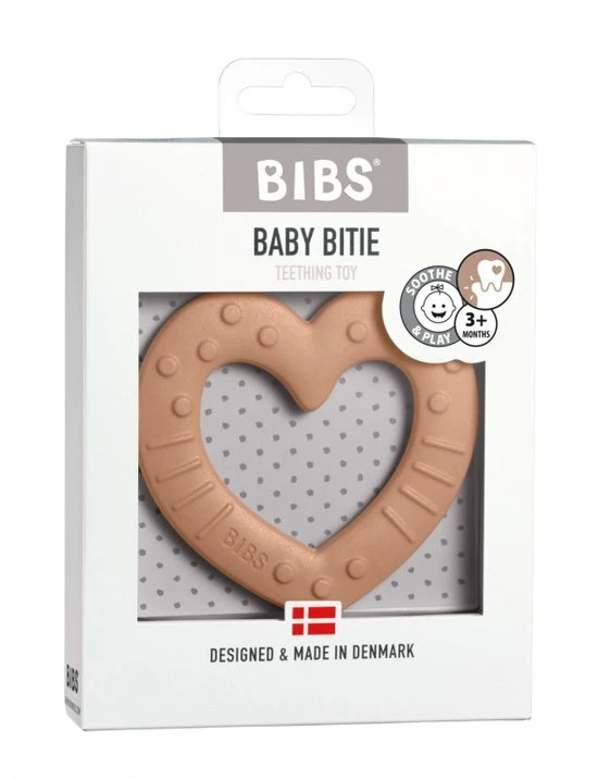 BIBS - Siliconen Bijtring - Bijtringen - Heart Peach 14 BIBS - Siliconen Bijtring - Bijtringen - Heart Peach - Afbeelding 12