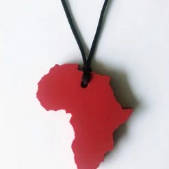 Mixed Babies Bijtketting Kauwketting - Afrika Vorm (rood)