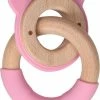 Label Label Konijn Roze Hout & Silicone Dubbele Bijtring LLST-15089 -grijp-bijtspeelgoed Verkoopwinkel 550x761