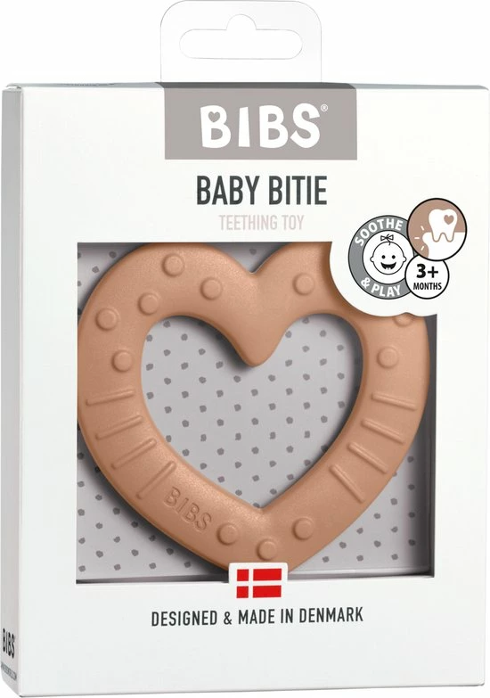 BIBS - Siliconen Bijtring - Bijtringen - Heart Peach 9 BIBS - Siliconen Bijtring - Bijtringen - Heart Peach - Afbeelding 7