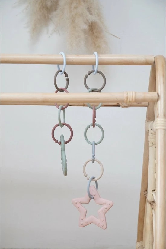 BIBS - Siliconen Bijtring - Bijtringen - Heart Peach 8 BIBS - Siliconen Bijtring - Bijtringen - Heart Peach - Afbeelding 6