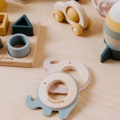 Baby's Only Houten Baby Bijtring - Bijtspeeltje Olifant - Grijs - Baby Cadeau -grijp-bijtspeelgoed Verkoopwinkel 550x824 7