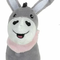 Happy People Grijpspeelgoed Ezel Grijs/roze 13 Cm